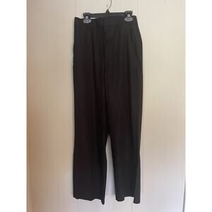 Theory Womens 100% Cotton Black Straight Leg Dress Pants NWT 2 $345